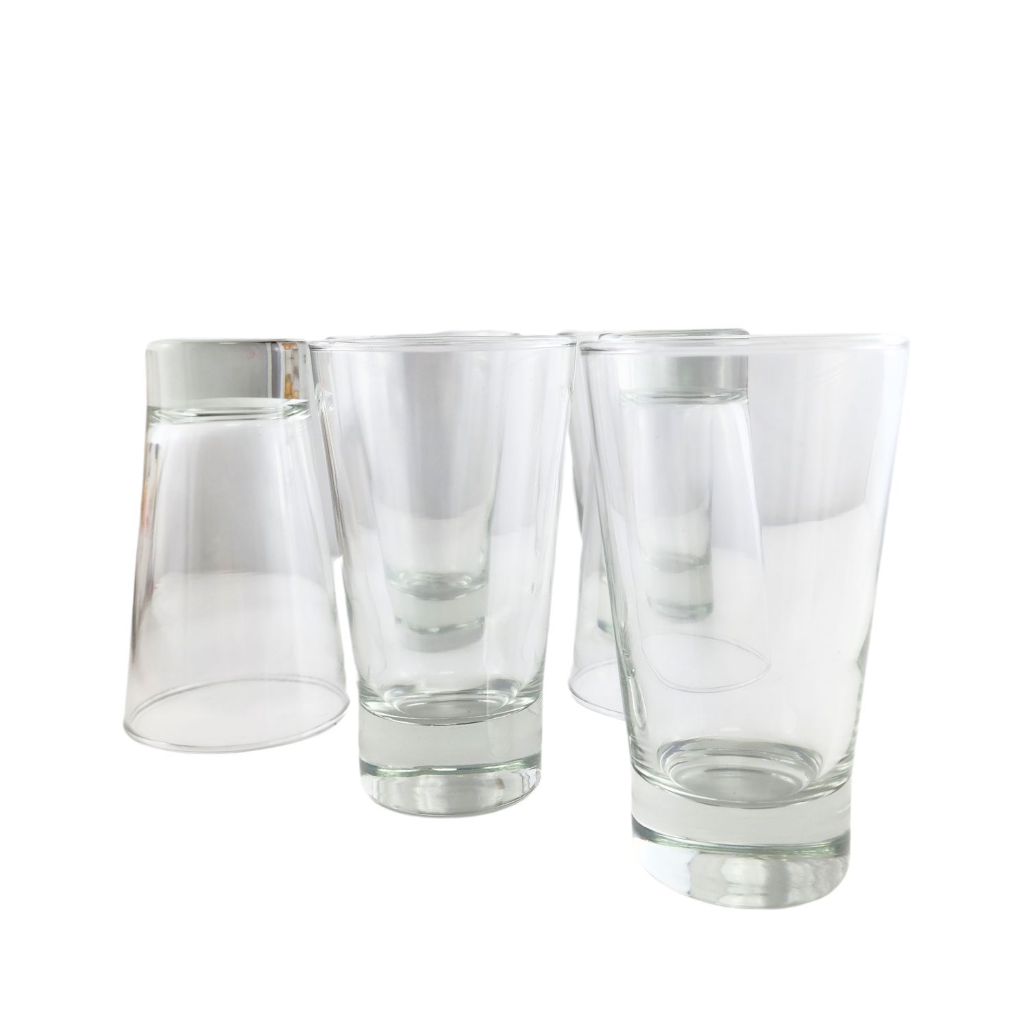 SET 6 VASOS ALTOS DE VIDRIO 394ML MODELO LONDON JUGO AGUA - 4