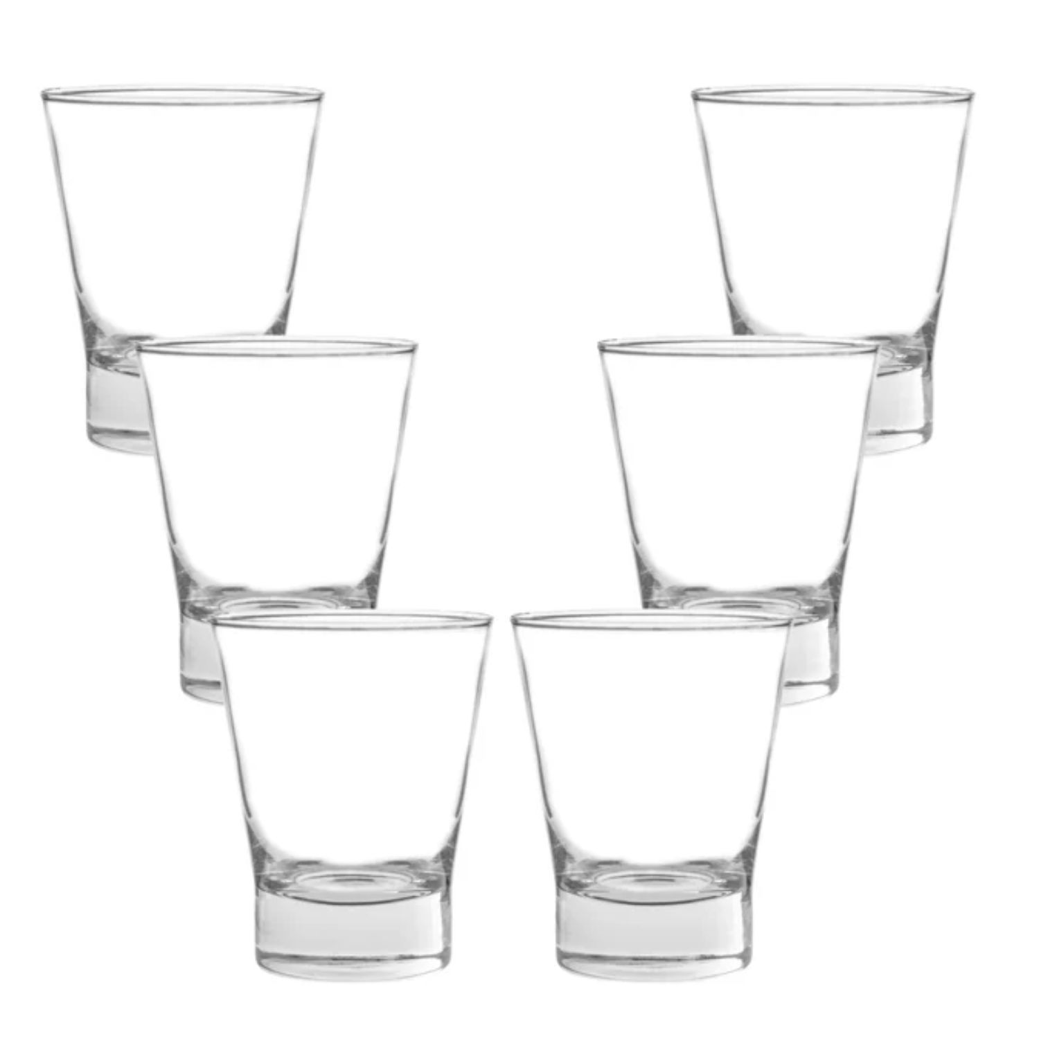 SET 6 VASOS BAJOS DE VIDRIO 347ML MODELO LONDON JUGO AGUA - 1