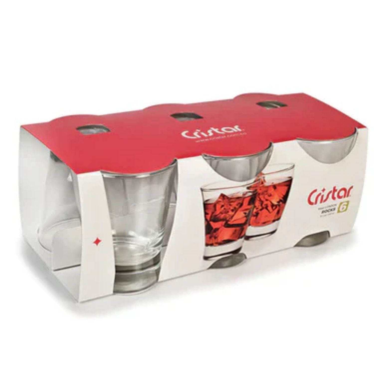 SET 6 VASOS BAJOS DE VIDRIO 347ML MODELO LONDON JUGO AGUA - 4