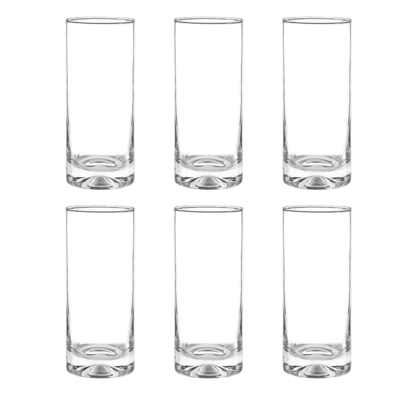 SET 6 VASOS ALTOS MANHATAN CRISTAR 450ML AGUA JUGOS - 1
