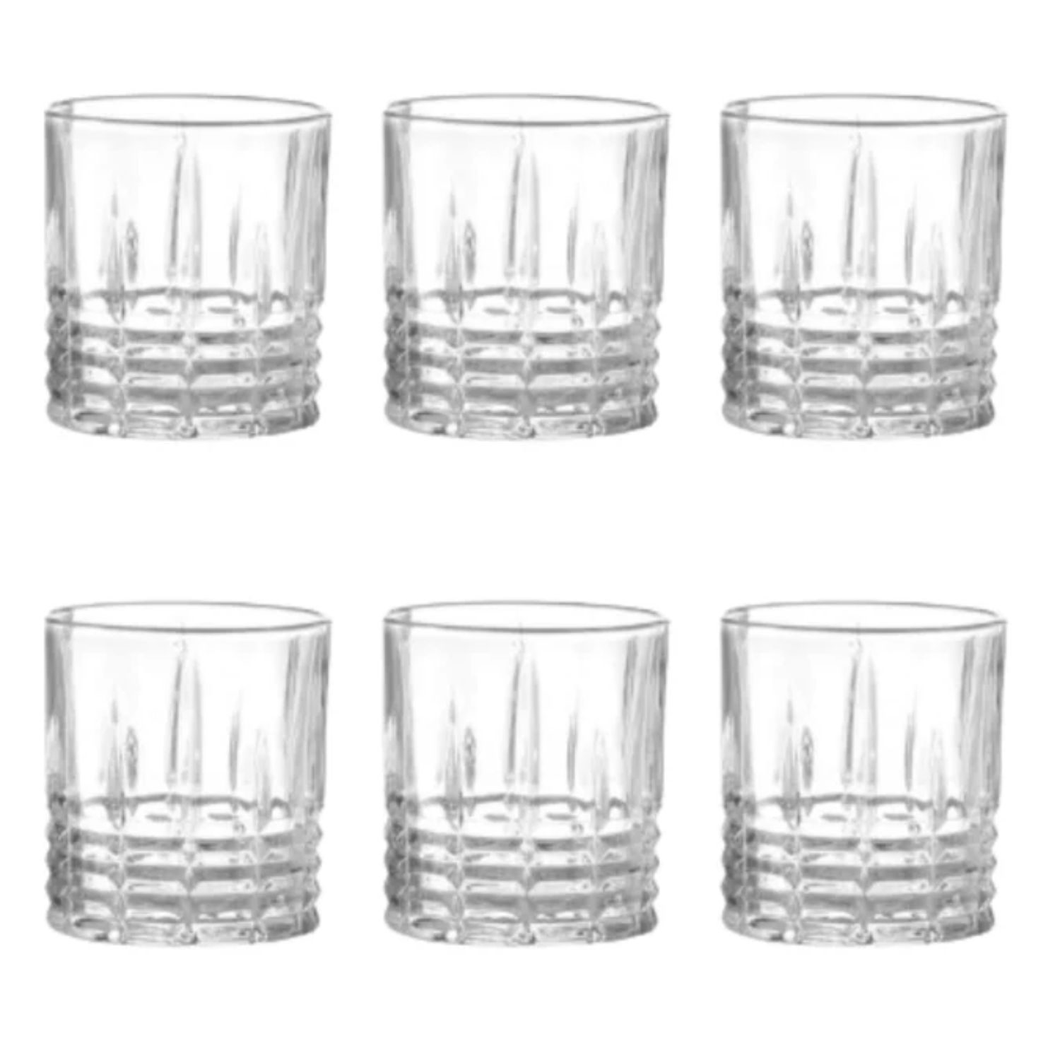 DISPLAY 6 VASOS BAJOS MODELO BIRMINGHAM DE 330ML TRAGO JUGO - 1