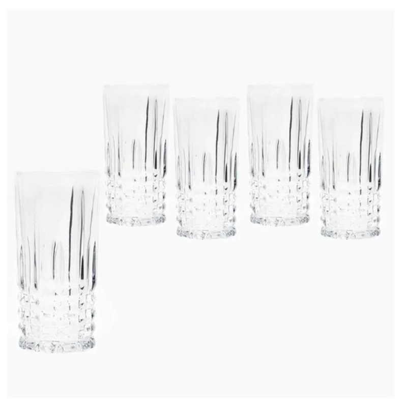 DISPLAY 6 VASOS ALTOS MODELO BIRMINGHAM DE 360ML TRAGO JUGO - 2