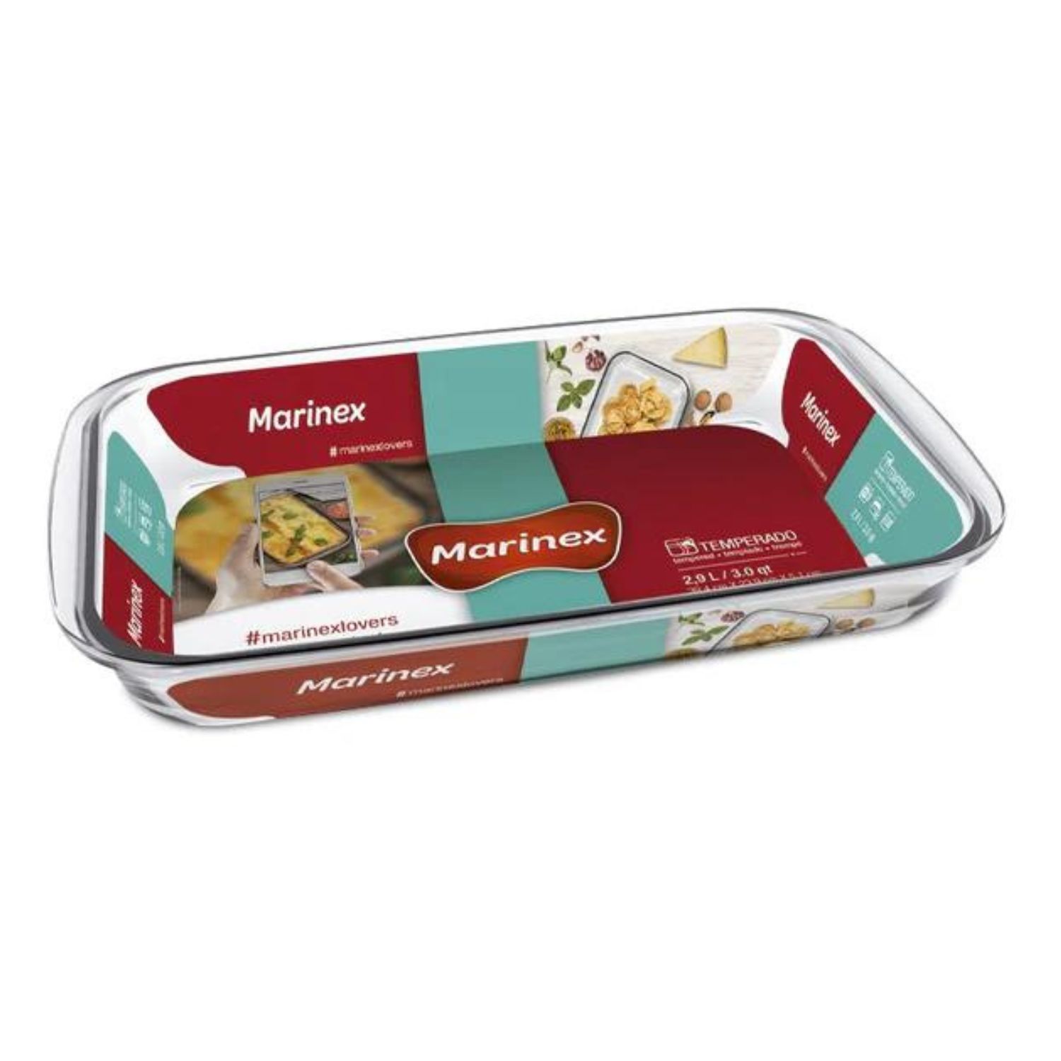 ASADERA RECTANGULAR GRANDE MARINEX 2900ML PARA HORNO - 2