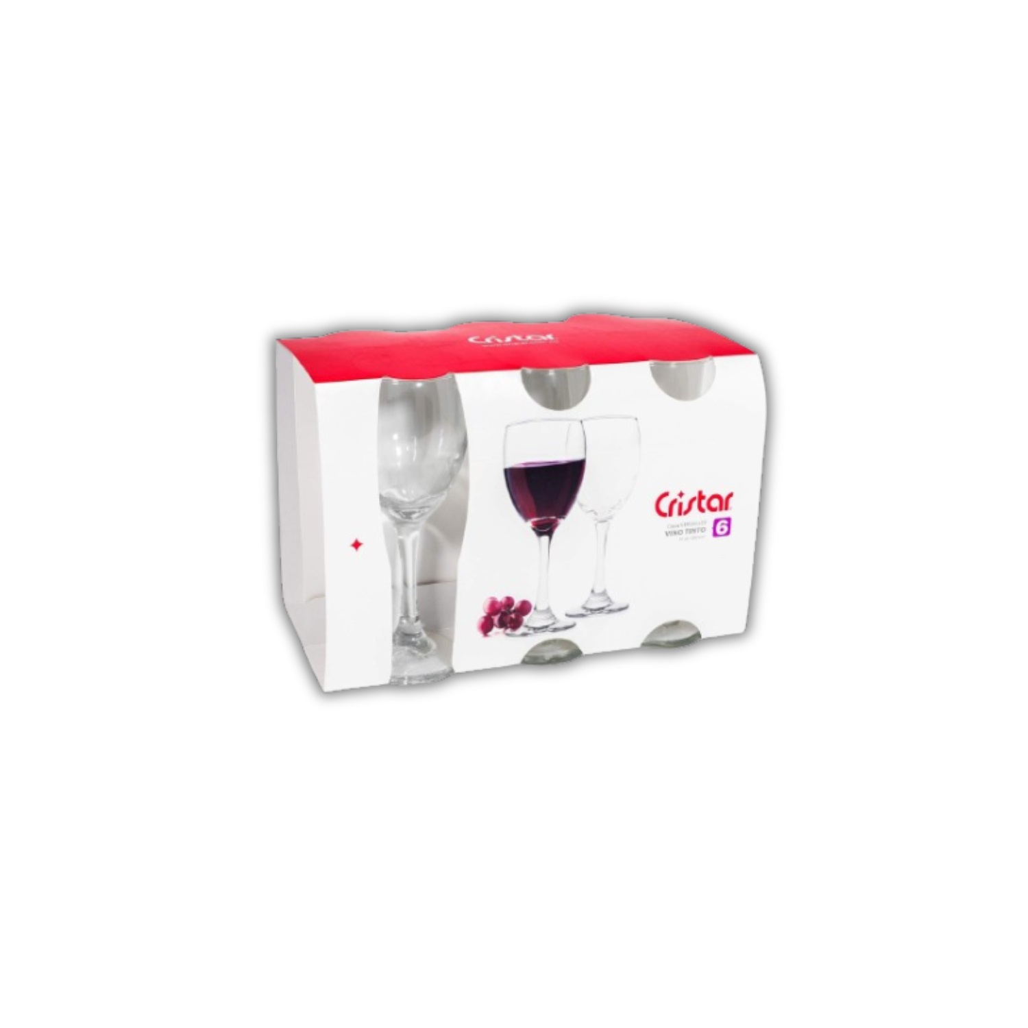PACK DISPLAY 6 COPAS PARA VINO TINTO 300ML MODELO VERSALLES - 2