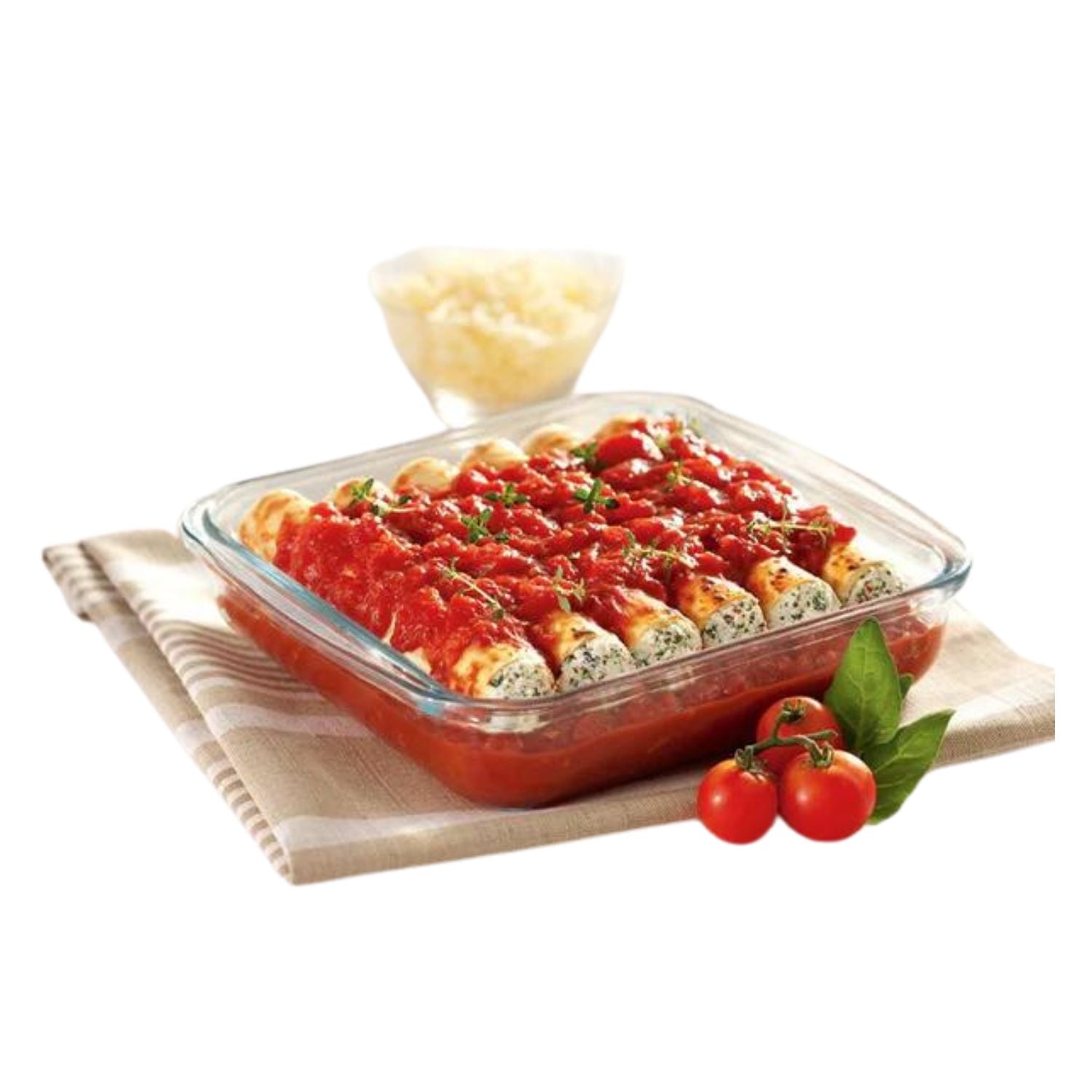 FUENTE ASADERA CUADRADA MARINEX 1800ML HORNO MICROONDAS - 4