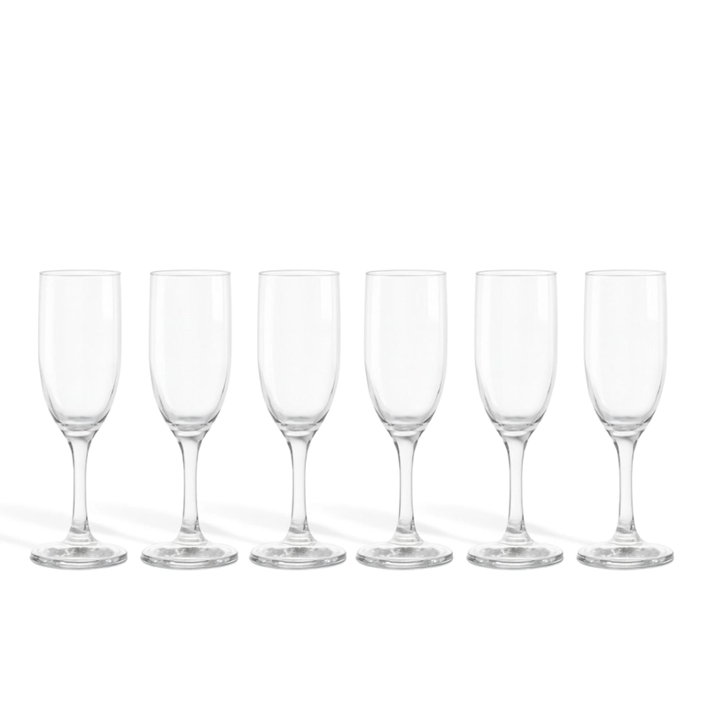 SET 6 COPAS CHAMPAGNE MODELO VERSALLES 176ML ESPUMANTE - 1