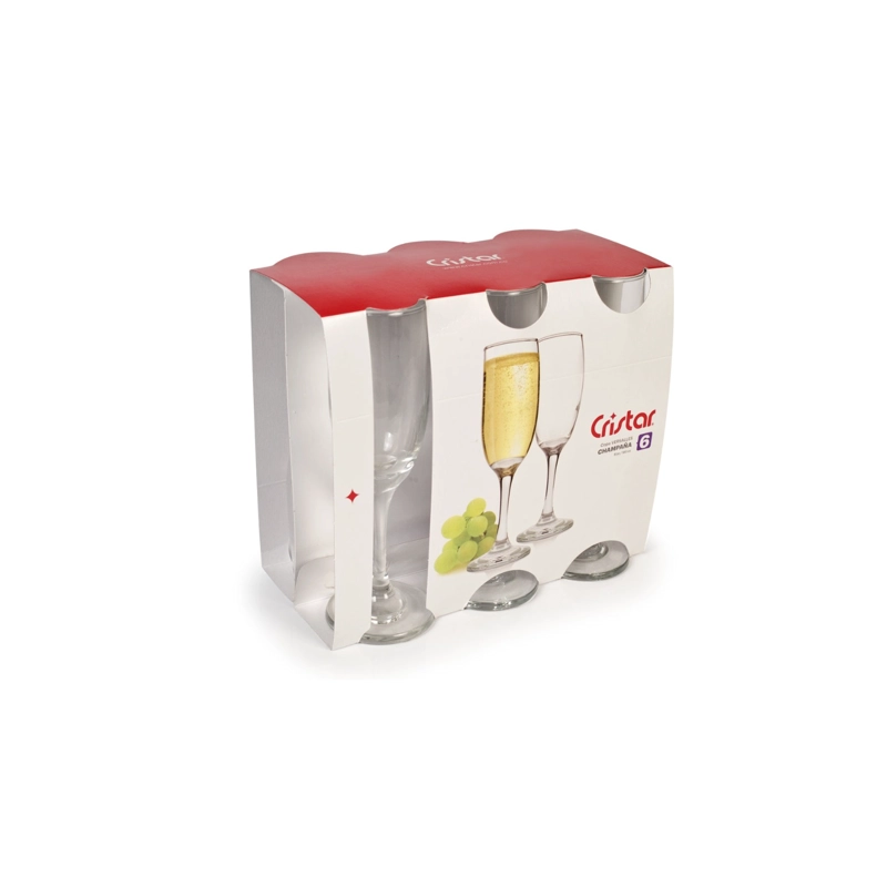 SET 6 COPAS CHAMPAGNE MODELO VERSALLES 176ML ESPUMANTE - 5