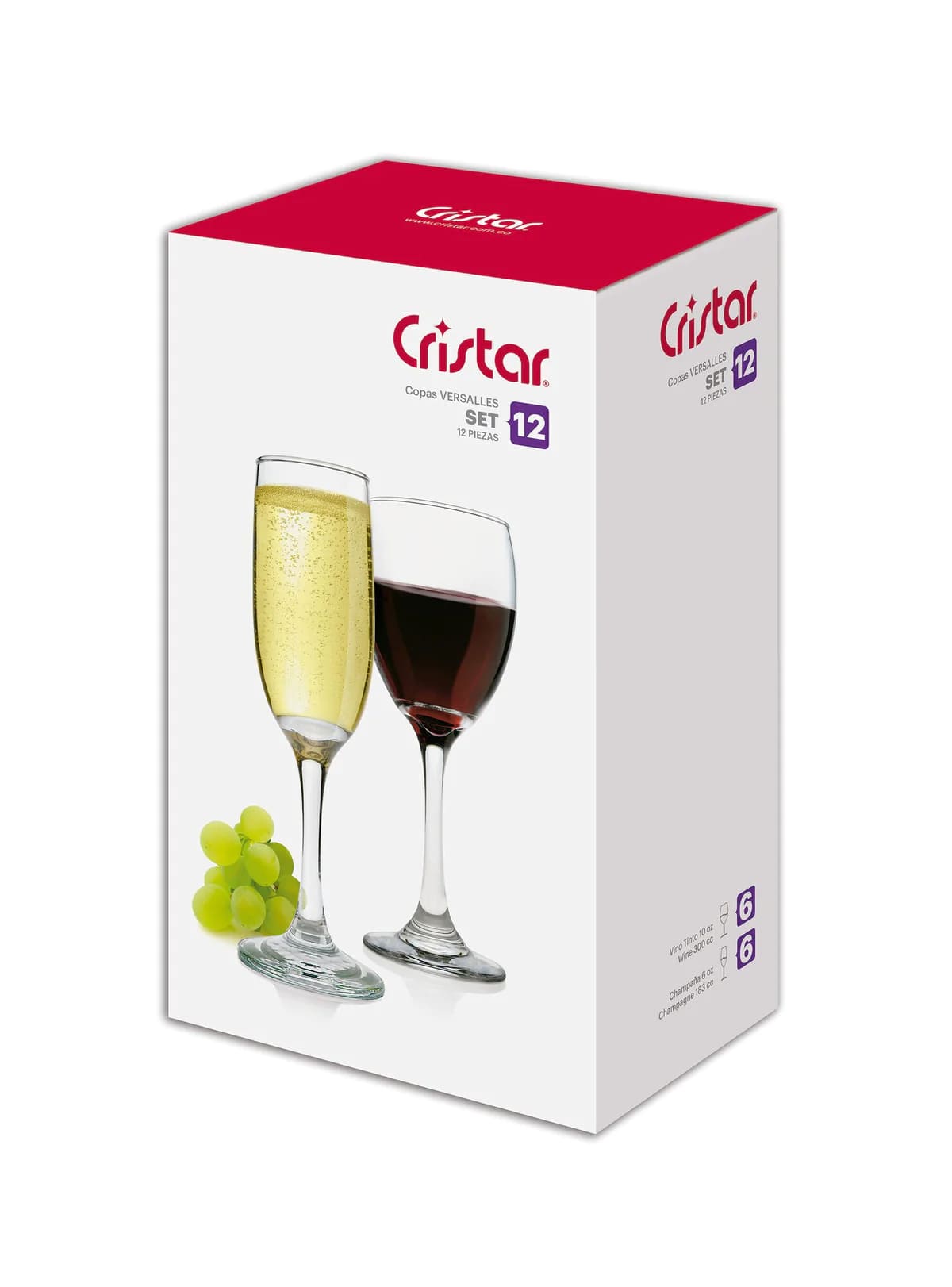 SET COPAS 6 COPAS CHAMPAGNE 6 COPAS VINO VERSALLES TRAGOS - 2