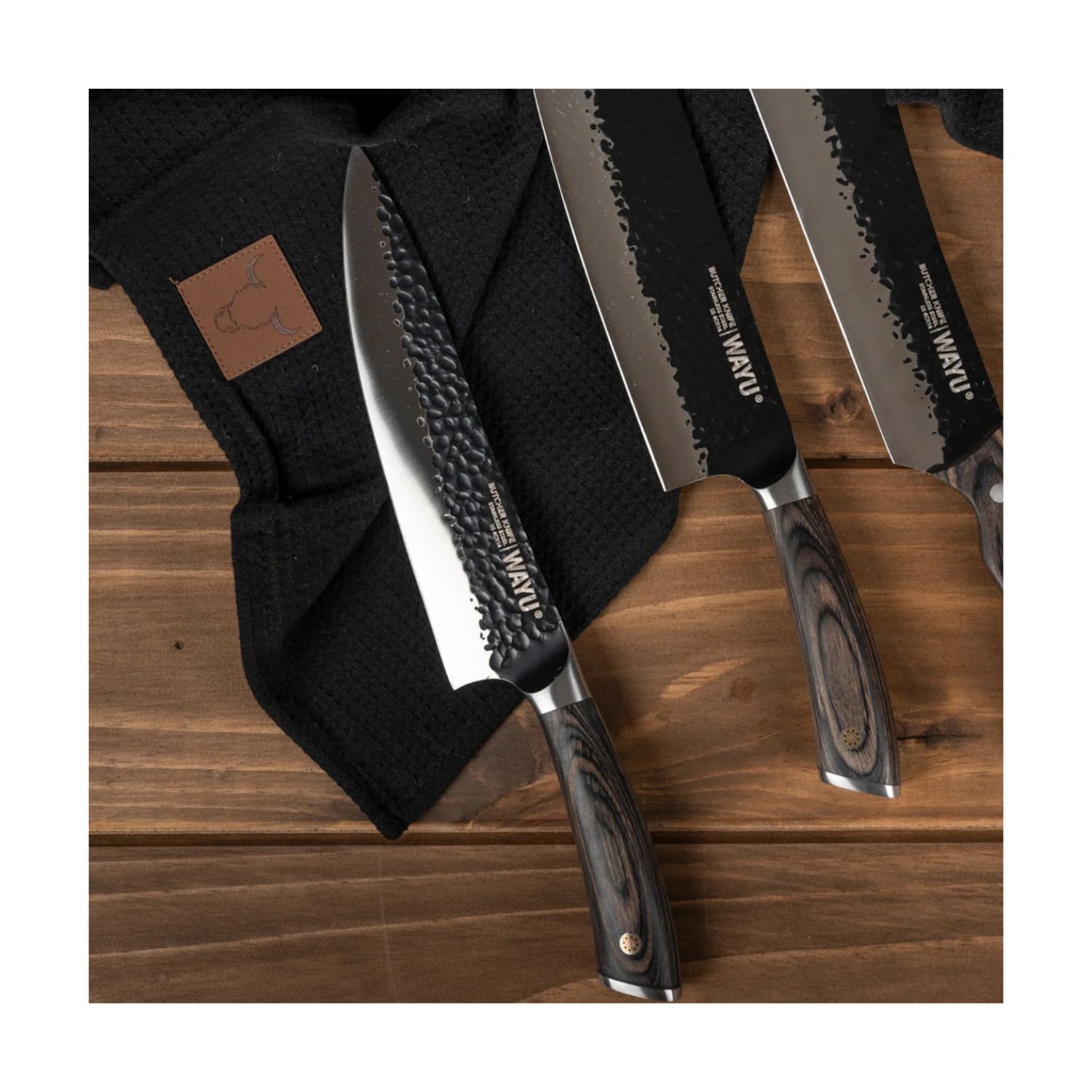 CUCHILLO HAMMER GRANDE WAYU 33CM ACERO COCINA - 6