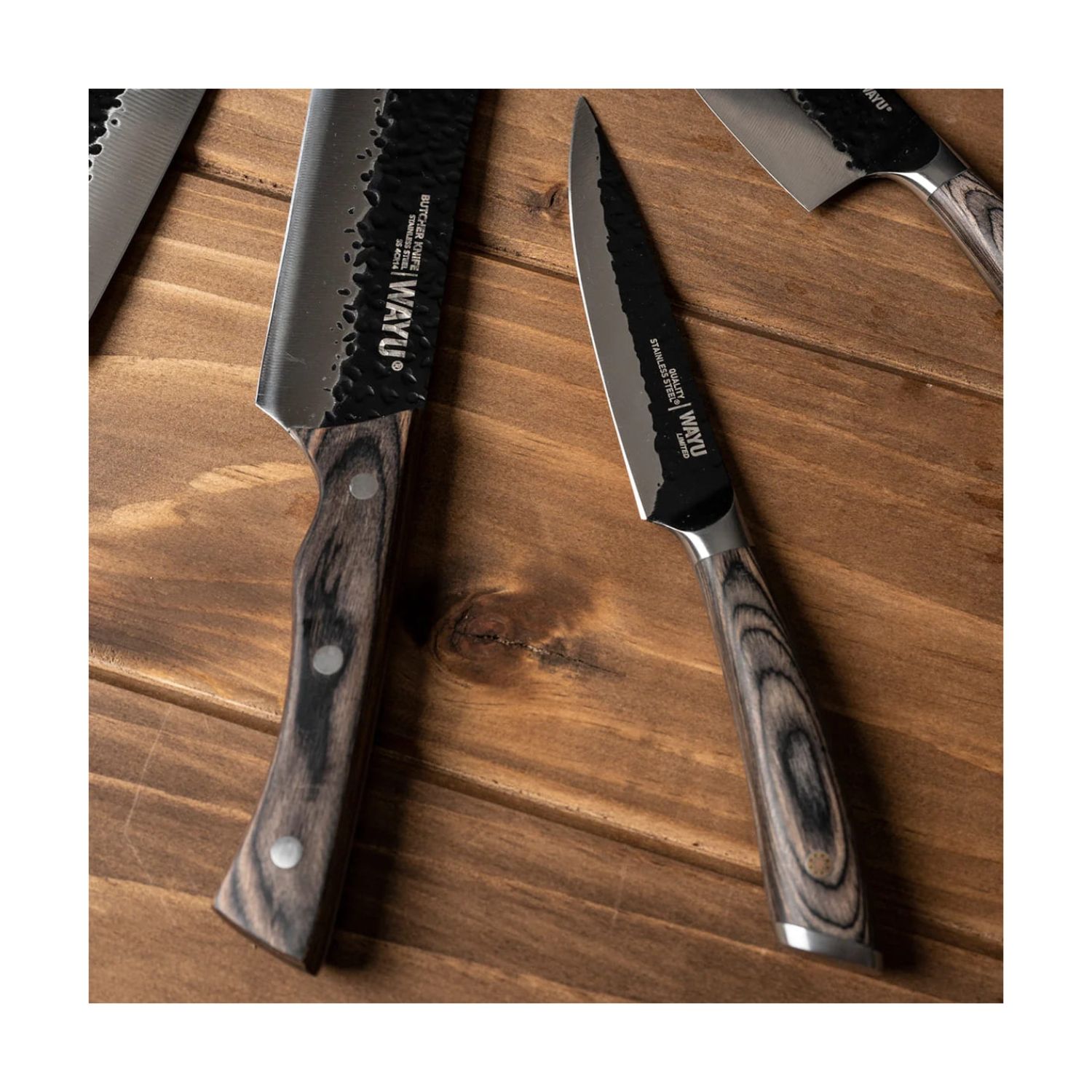 CUCHILLO HAMMER MEDIANO WAYU 25CM ACERO COCINA - 3