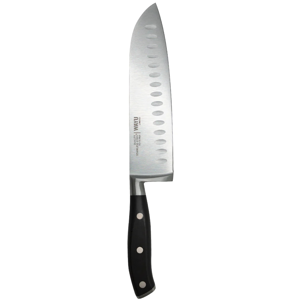 CUCHILLO SANTOKU WAYU LIMITED 31CM ACERO FILO UNICO - 1