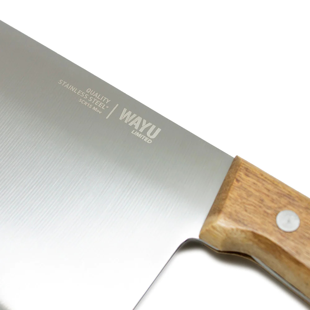 HACHA CUCHILLO MACHETE PROFESIONAL WAYU 29CM ACERO INOXIDABLE - 2