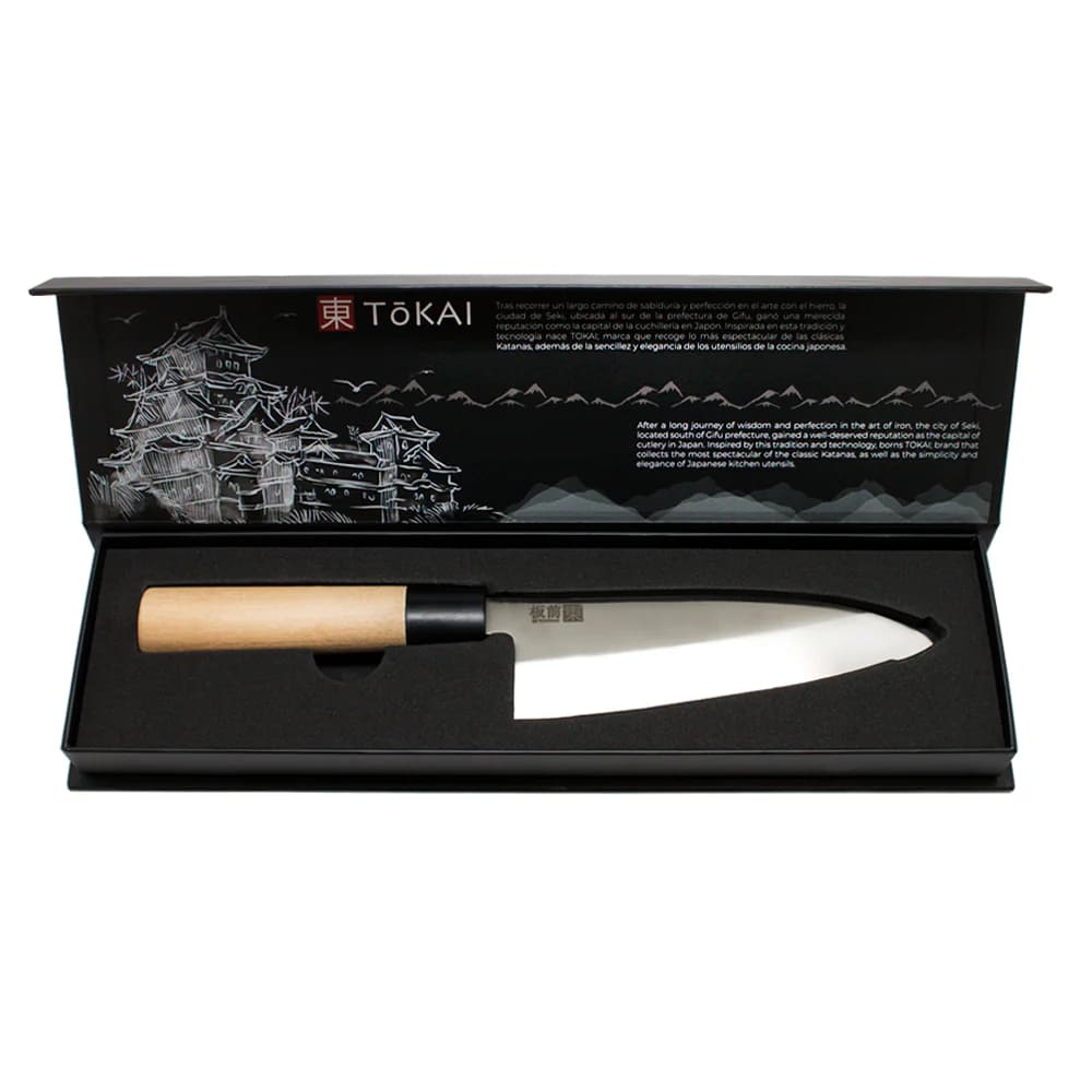 CUCHILLO TOKAI CHEF WAYU DE 30CM MANGO MADERA ARCE COCINA - 5