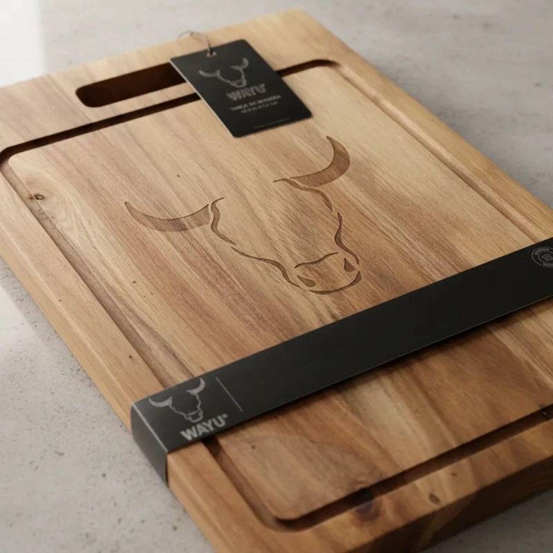TABLA CORTAR PICAR CARNE 50X35CM WAYU PARRILLA ASADO COCINA - 3