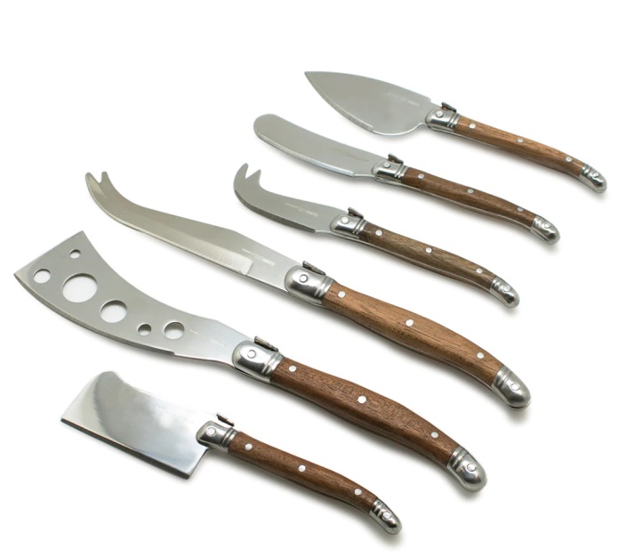 SET 6 CUCHILLOS APERITIVO WAYU MANGO MADERA TABLAS PICOTEO - 2