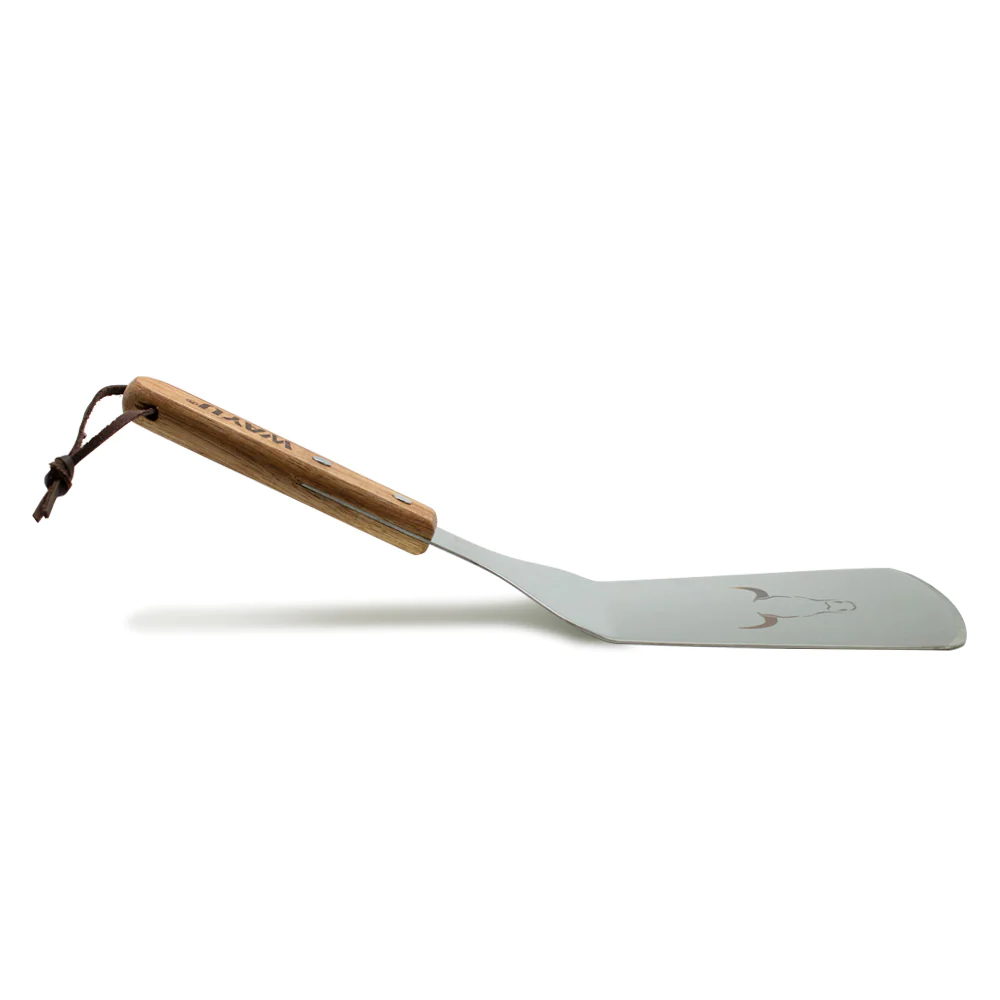 ESPATULA COCINA ACERO INOXIDABLE MANGO MADERA 31CM ASADO WAYU - 3