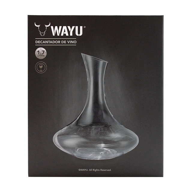 DECANTADOR AIREADOR VINO 1,7 LITROS WAYU CRISTAL PREMIUM - 2