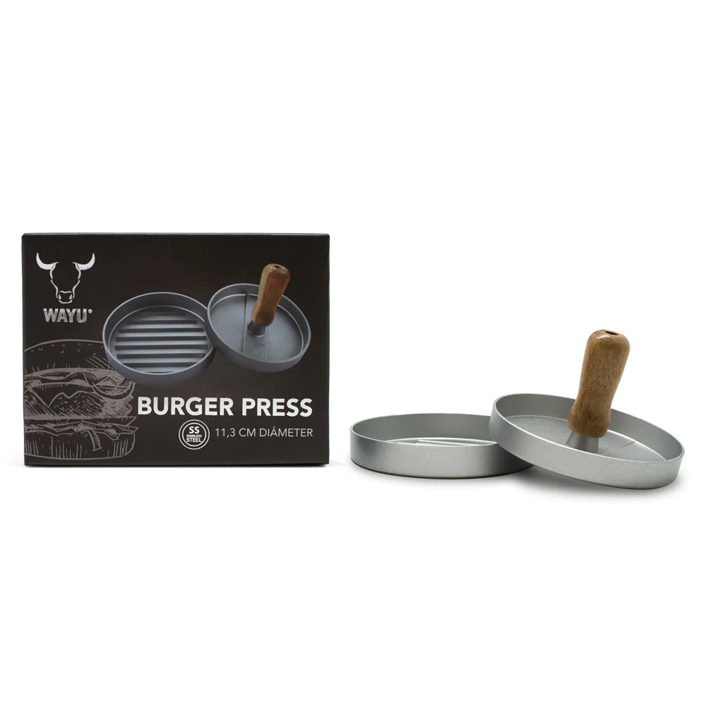 PRENSA MOLDE PARA HAMBURGUESAS 11,3CM COCINA WAYU ASADO BBQ - 3