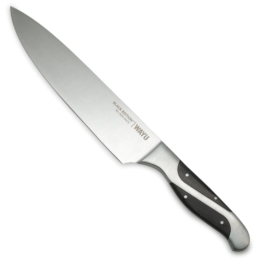 CUCHILLO CHEF PROFESIONAL 34CM BLACK EDITION WAYU ANTIDESLIZANTE - 3