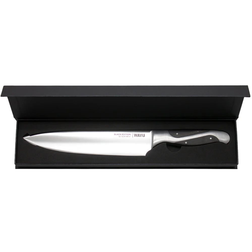 CUCHILLO CHEF PROFESIONAL 34CM BLACK EDITION WAYU ANTIDESLIZANTE - 4