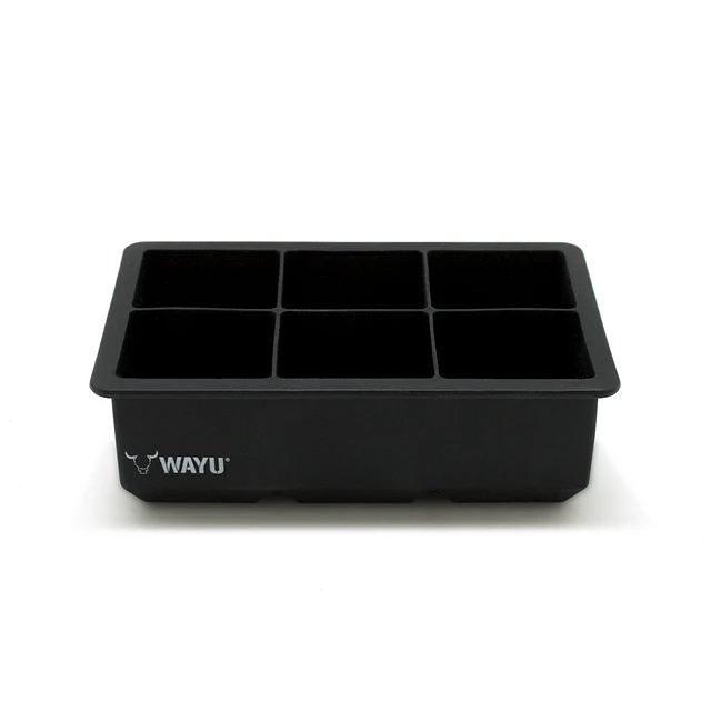 CUBETA DE HIELO MOLDE SILICONA WAYU GRANDE PARA 6 CUBOS - 4