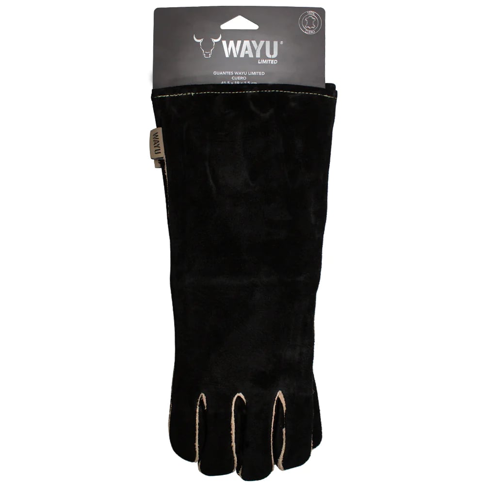 2 GUANTES DE CUERO PARRILLERO WAYU ALTA TEMPERATURA LIMITAD - 1