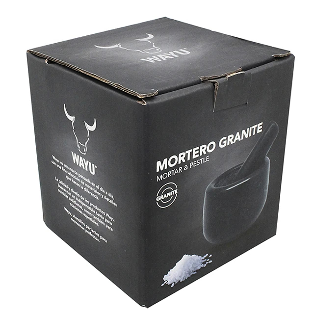MORTERO WAYU GRANITO PREMIUM ASADO COCINA MOLEDOR ESPECIAS - 5