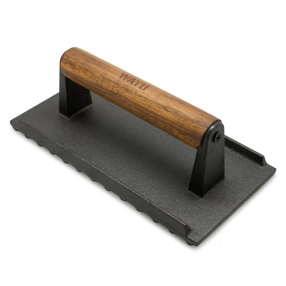 PRENSA MOLDE PARA CARNE COCINA WAYU ASADO BBQ ACERO - 1