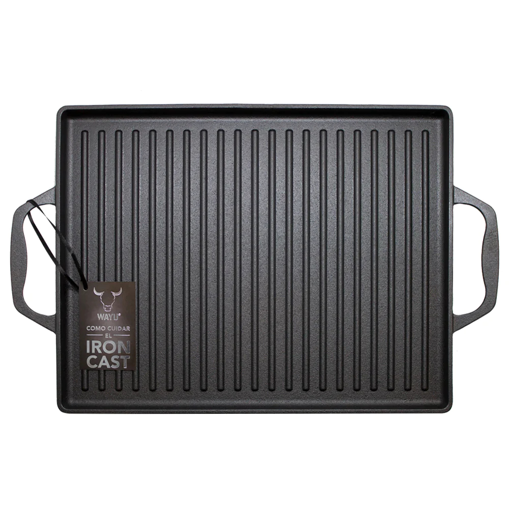 PLANCHA WAYU PARRILLA CHURRASQUERA CON ASAS HIERRO 44X28 CM - 3