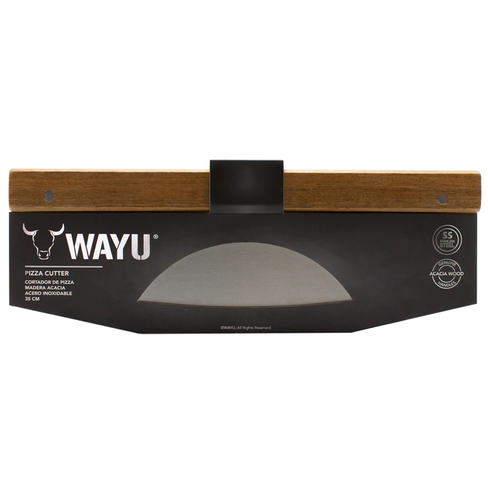 CORTADOR DE PIZZA MADERA Y FILO ACERO INOXIDABLE 35 CM WAYU - 4