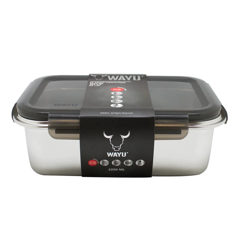 CONTENEDOR HERME TICO WAYU ACERO MICROSAFE 2250ML PREMIUM - 6
