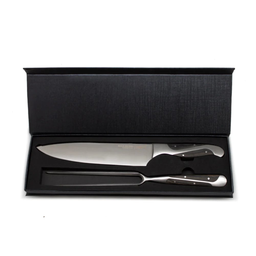 SET PARRILLERO WAYU BLACK EDITION CUCHILLO CON PINCHO PREMIUM - 4