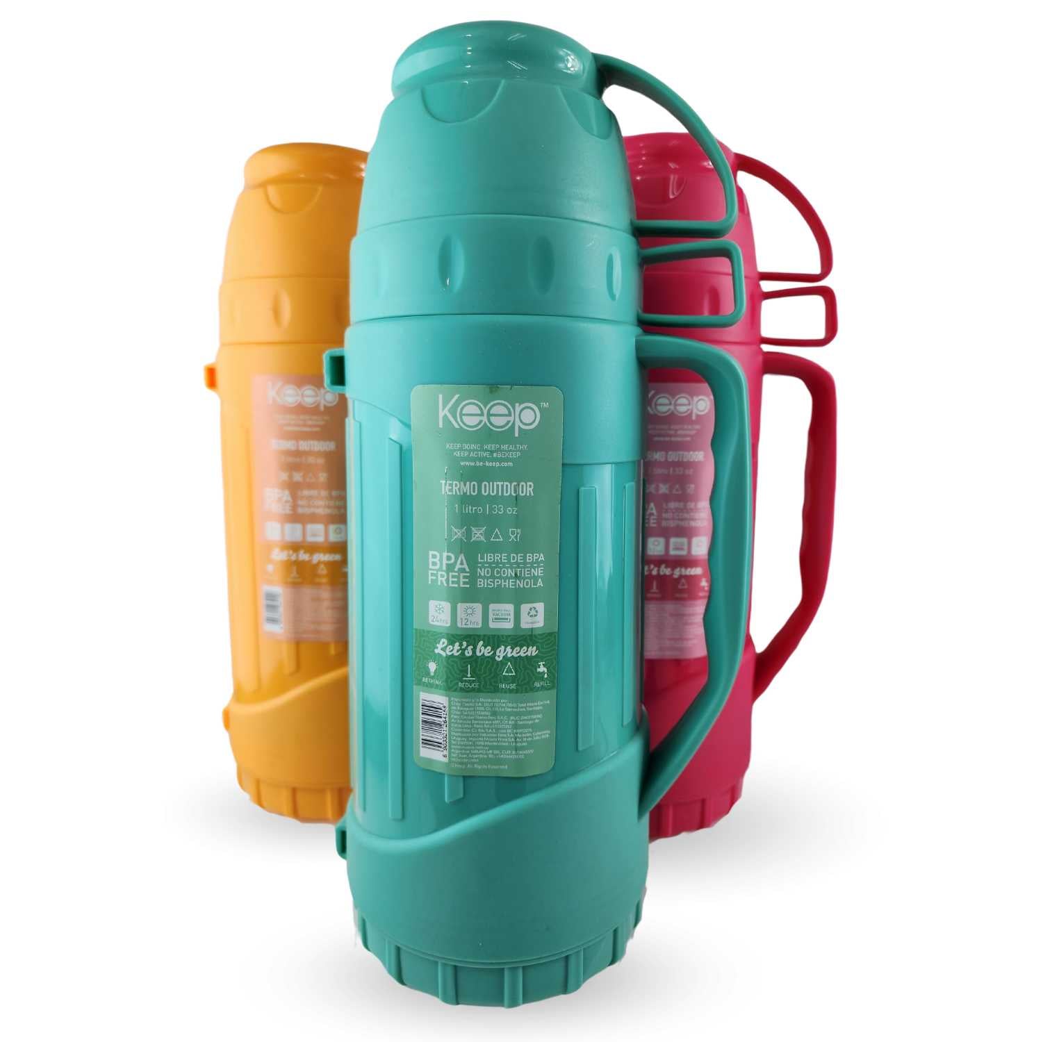 TERMO KEEP 1.8 LITROS OUTDOOR RESISTENTE CAFE TE BEBIDAS TURQUESA - 8