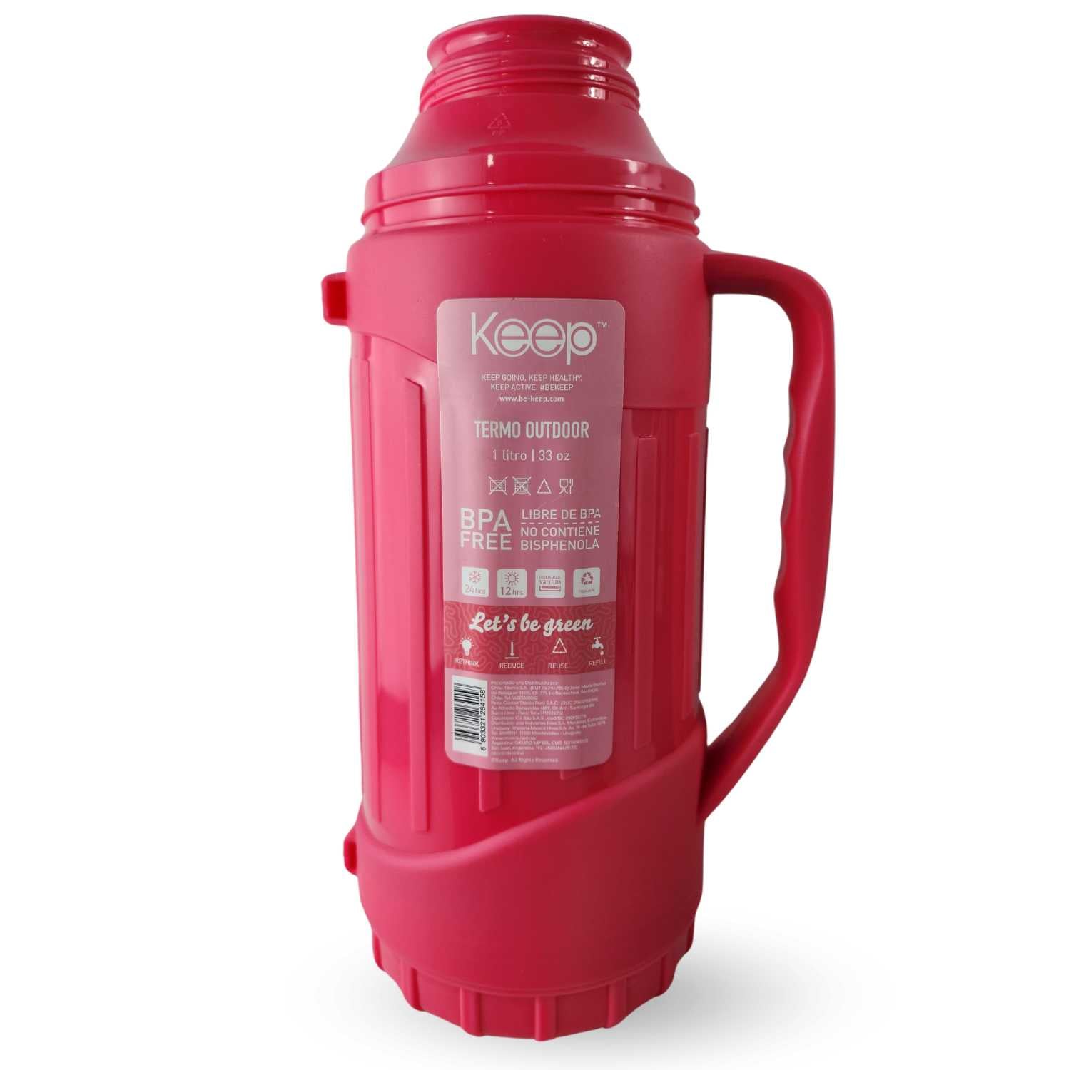 TERMO KEEP 1.8 LITROS OUTDOOR RESISTENTE CAFE TE BEBIDAS ROSA - 3