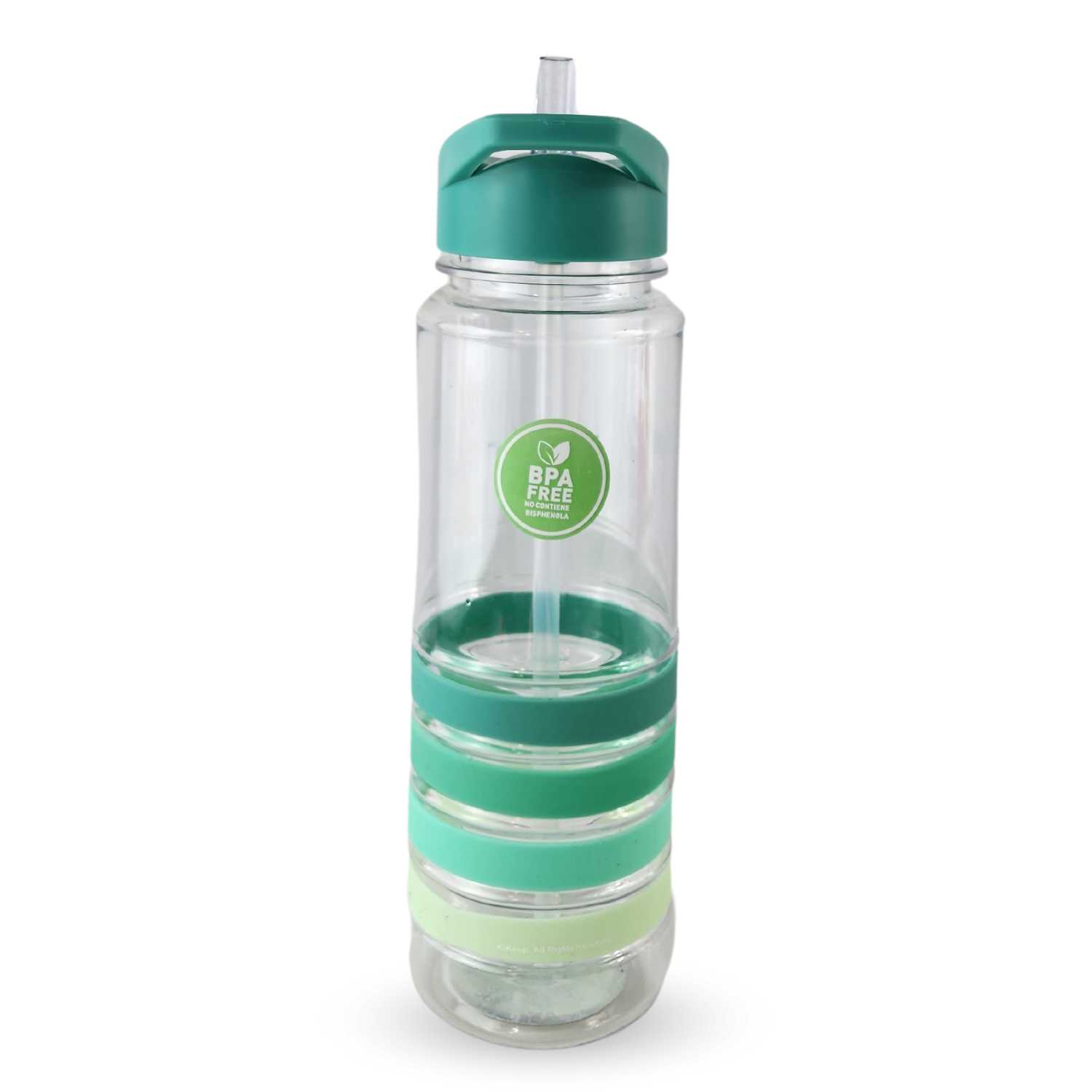 BOTELLA KEEP BANDAS COLORES 750ML AGUA BEBIDAS TURQUESA - 3