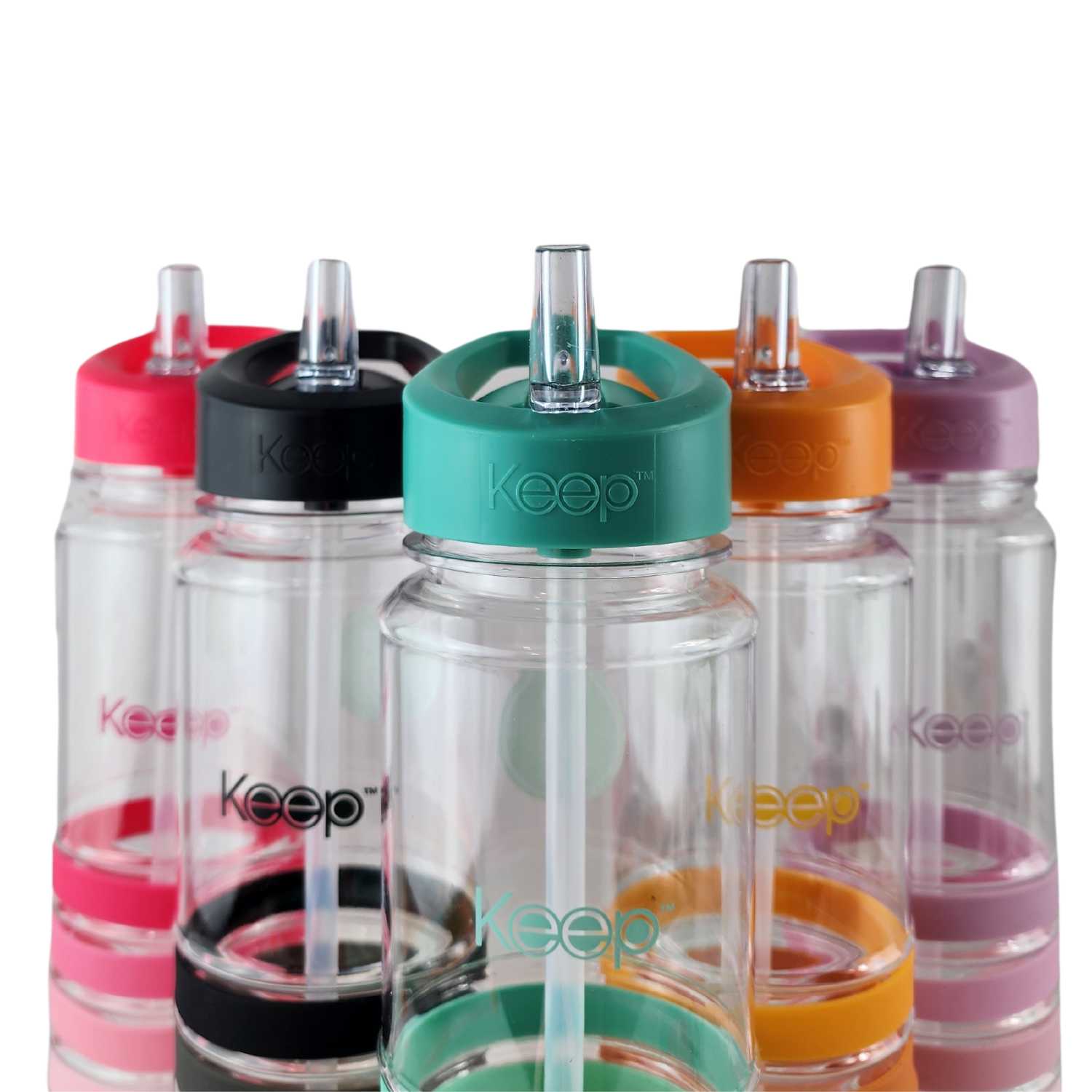 BOTELLA KEEP BANDAS COLORES 750ML AGUA BEBIDAS TURQUESA - 8