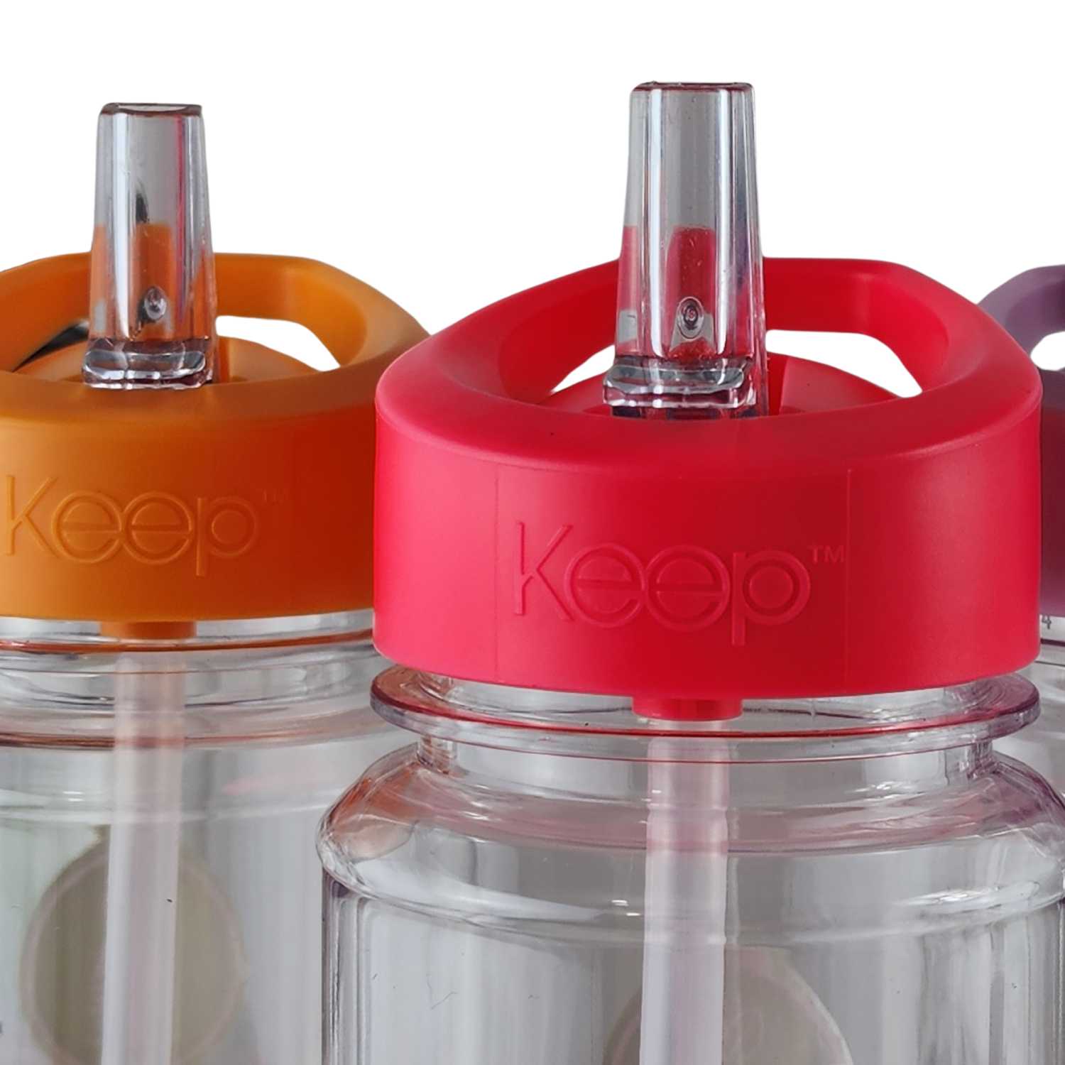 BOTELLA KEEP BANDAS COLORES 750ML AGUA BEBIDAS ROSA - 9