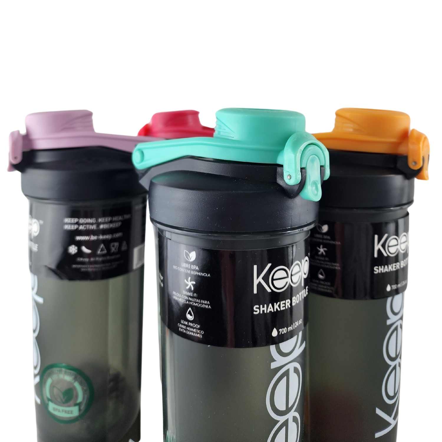 BOTELLA SHAKER KEEP 700ML SPORT OUTDOOR GIMNASIO TURQUESA - 8
