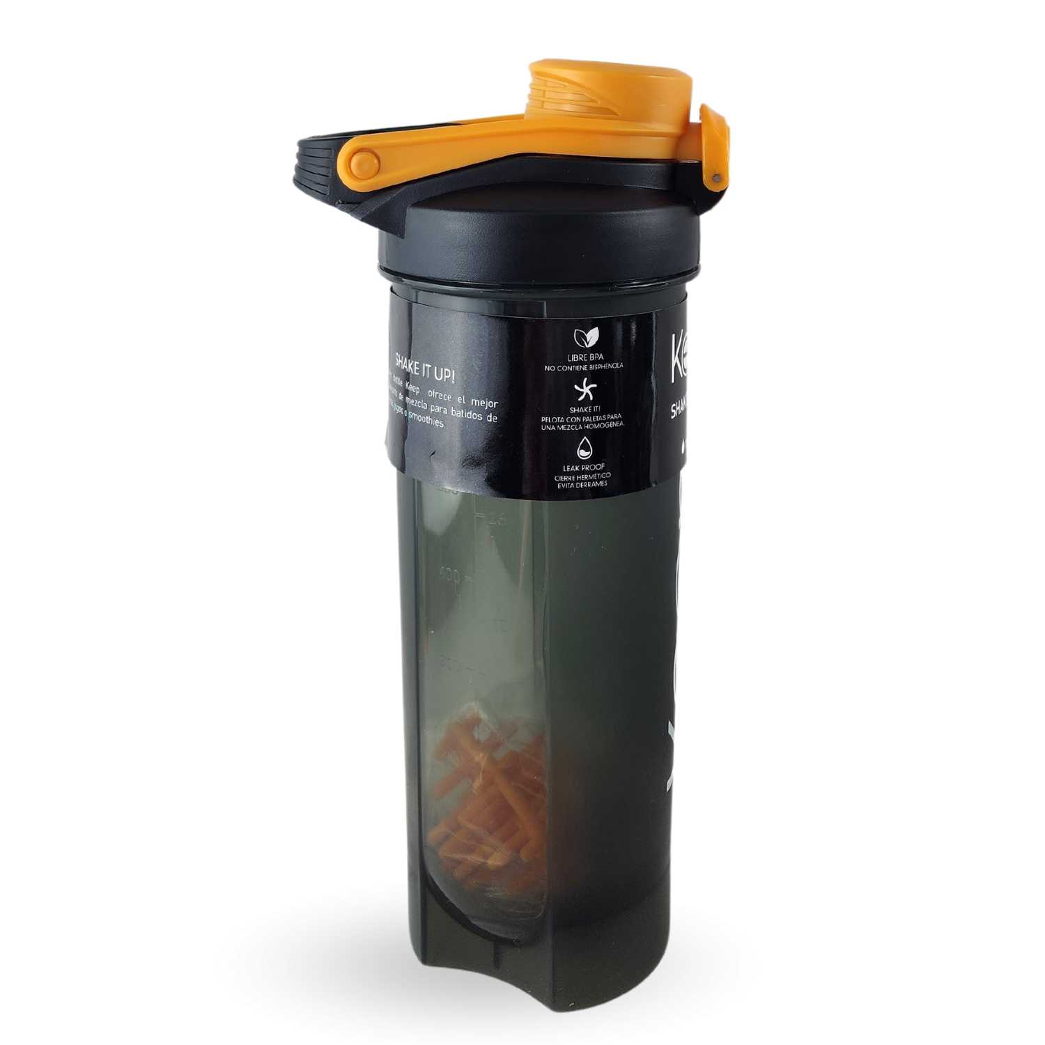 BOTELLA SHAKER KEEP 700ML SPORT OUTDOOR GIMNASIO NARANJA - 2