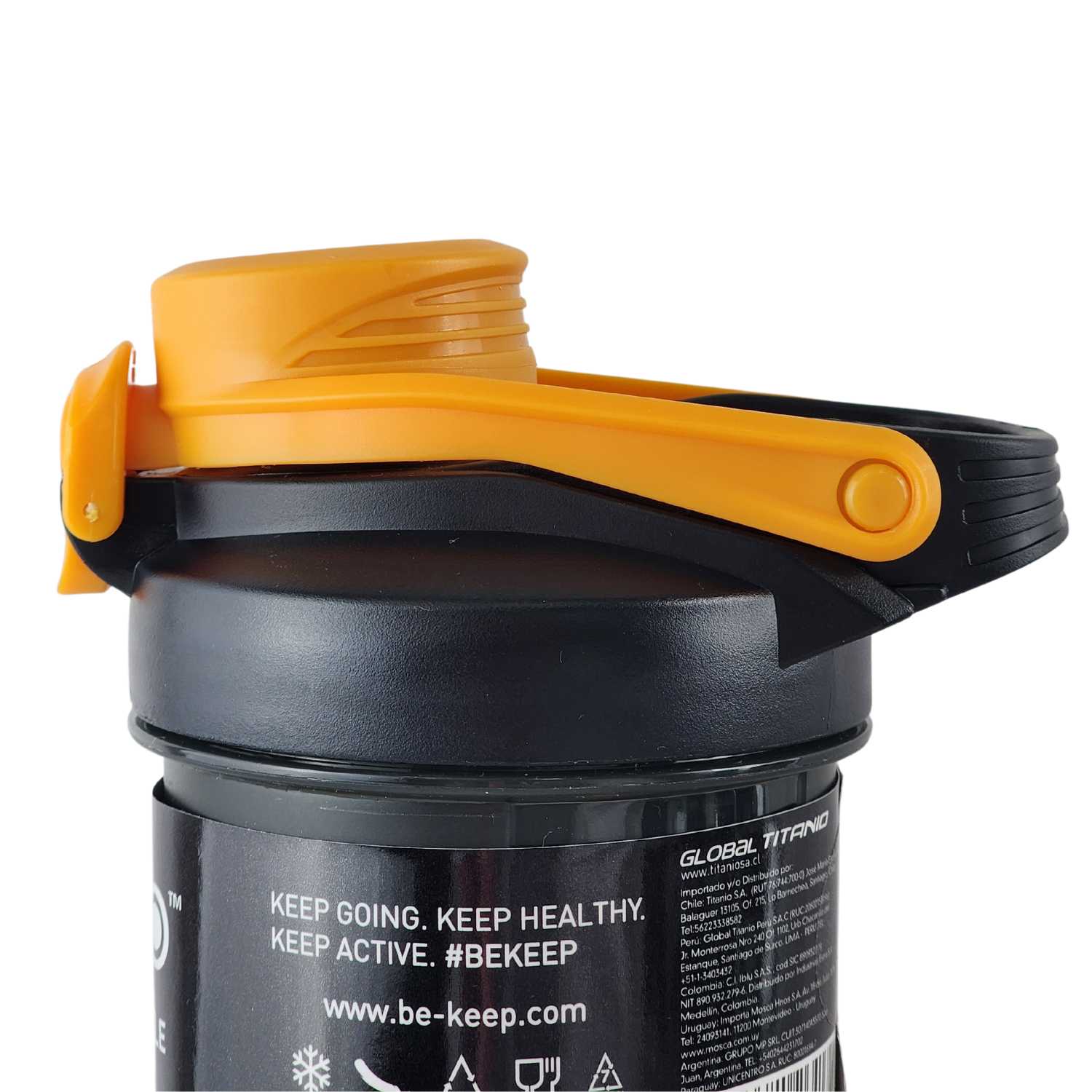 BOTELLA SHAKER KEEP 700ML SPORT OUTDOOR GIMNASIO NARANJA - 3
