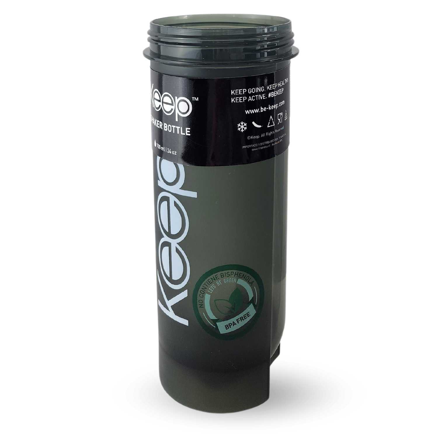 BOTELLA SHAKER KEEP 700ML SPORT OUTDOOR GIMNASIO NARANJA - 5