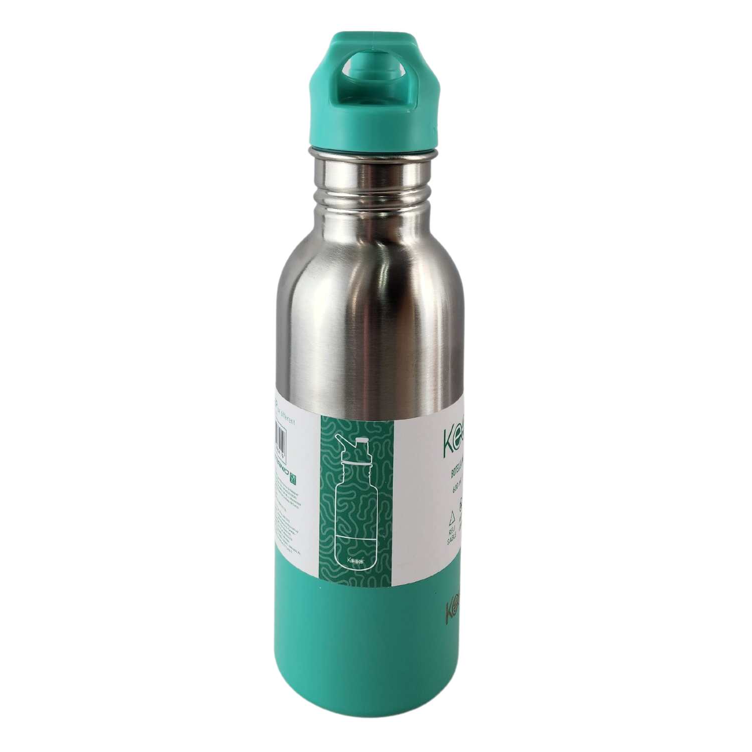 BOTELLA METALICA KEEP 600ML KEEP BEBIDAS DEPORTE TURQUESA - 3