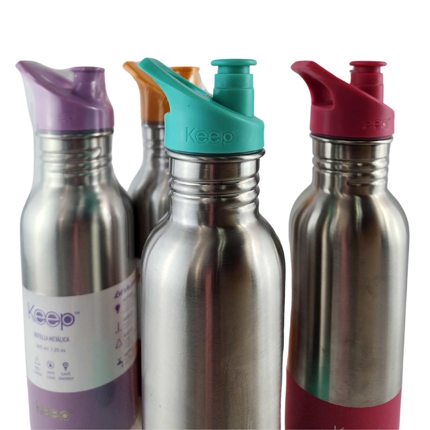 BOTELLA METALICA KEEP 600ML KEEP BEBIDAS DEPORTE TURQUESA - 8