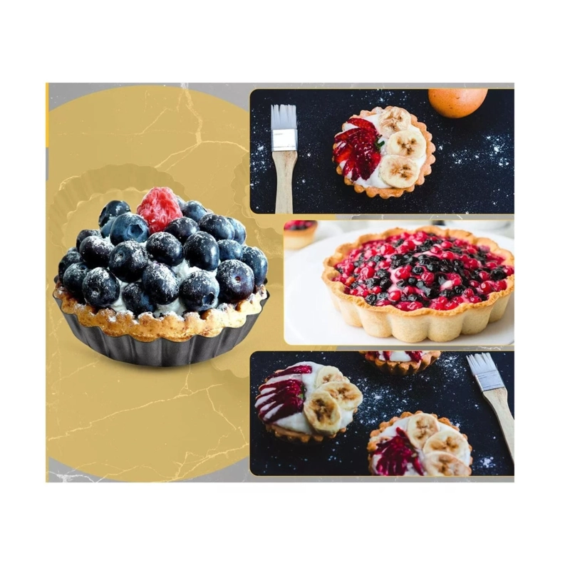 SET 12 MOLDES DE TARTALETA DESMONTABLE 10,5CM COCINA REPOSTERIA - 3
