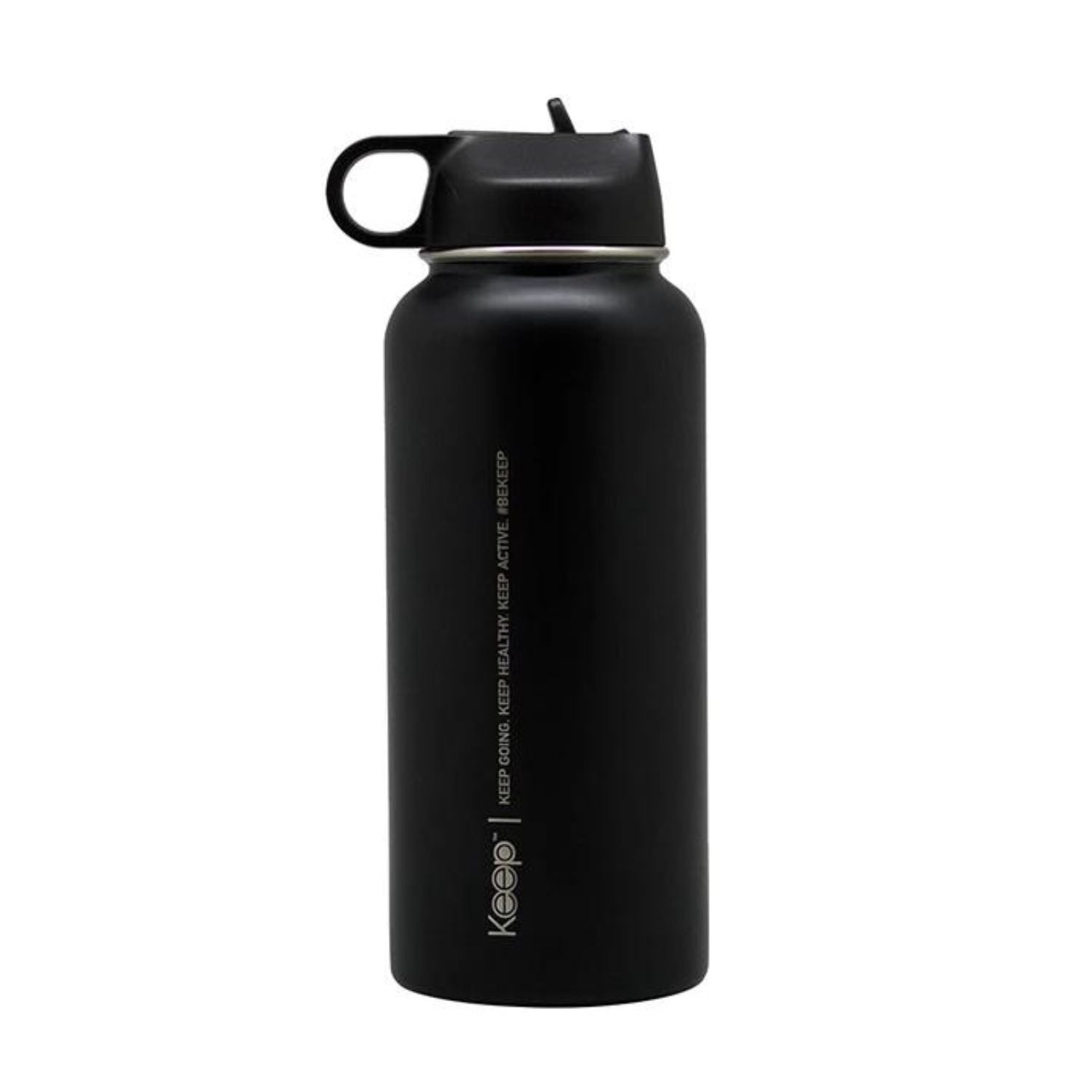 BOTELLA INSULADA KEEP 1LITRO HIDRATACION DEPORTE NEGRO - 1