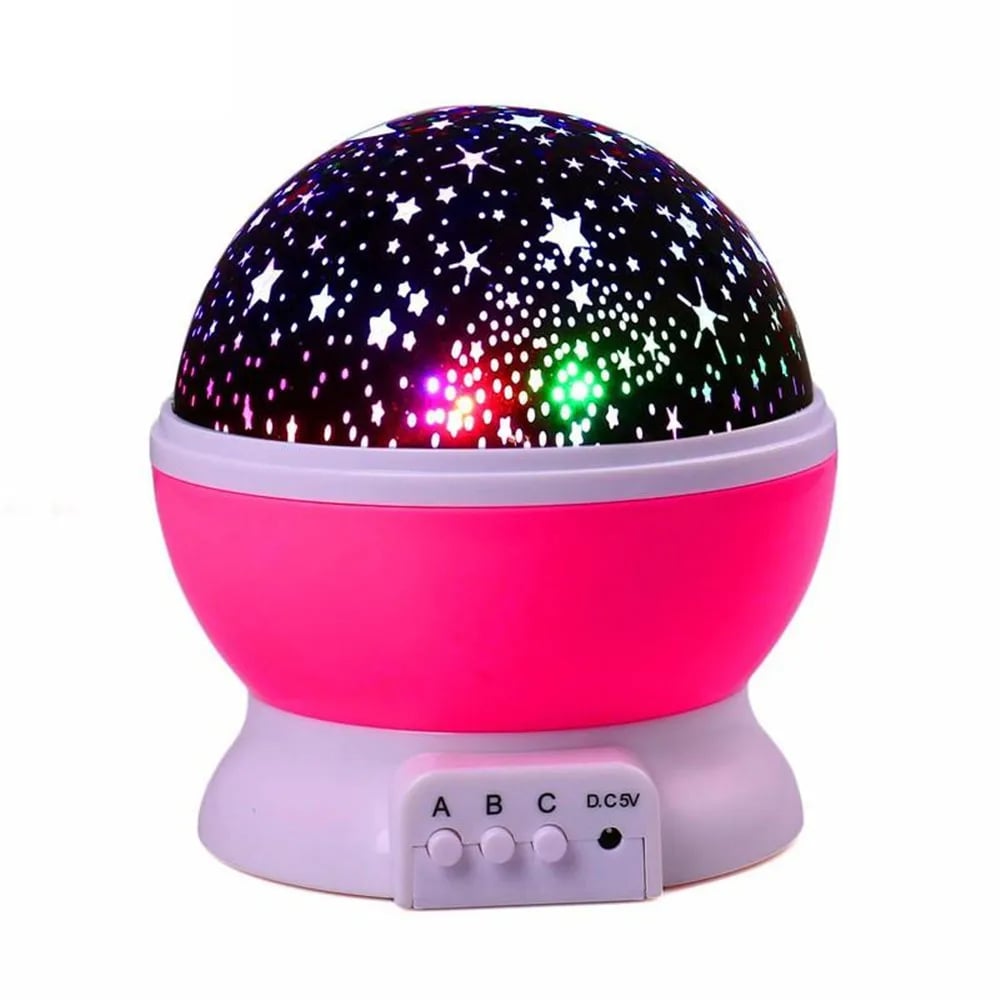 PROYECTOR ESPANTACUCO DE CIELO ESTRELLADO LUZ LED ROSADO - 1
