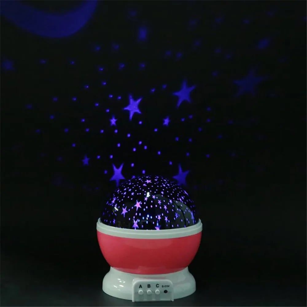 PROYECTOR ESPANTACUCO DE CIELO ESTRELLADO LUZ LED ROSADO - 2