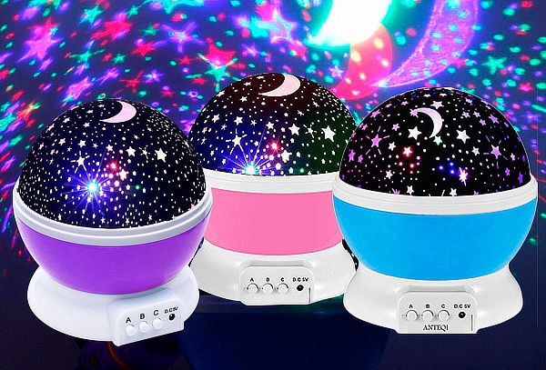 PROYECTOR ESPANTACUCO DE CIELO ESTRELLADO LUZ LED ROSADO - 4