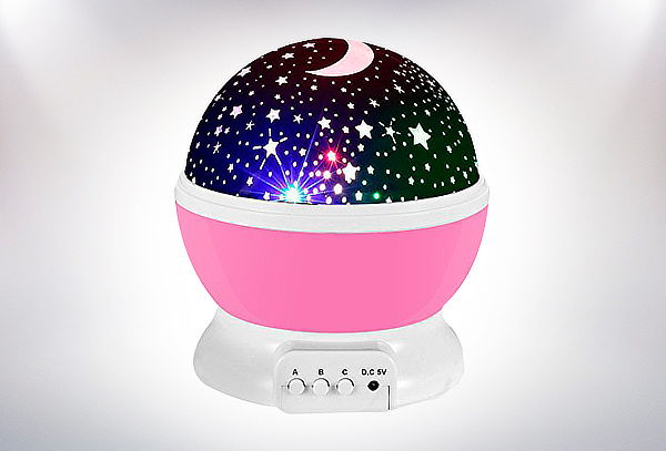 PROYECTOR ESPANTACUCO DE CIELO ESTRELLADO LUZ LED ROSADO - 5