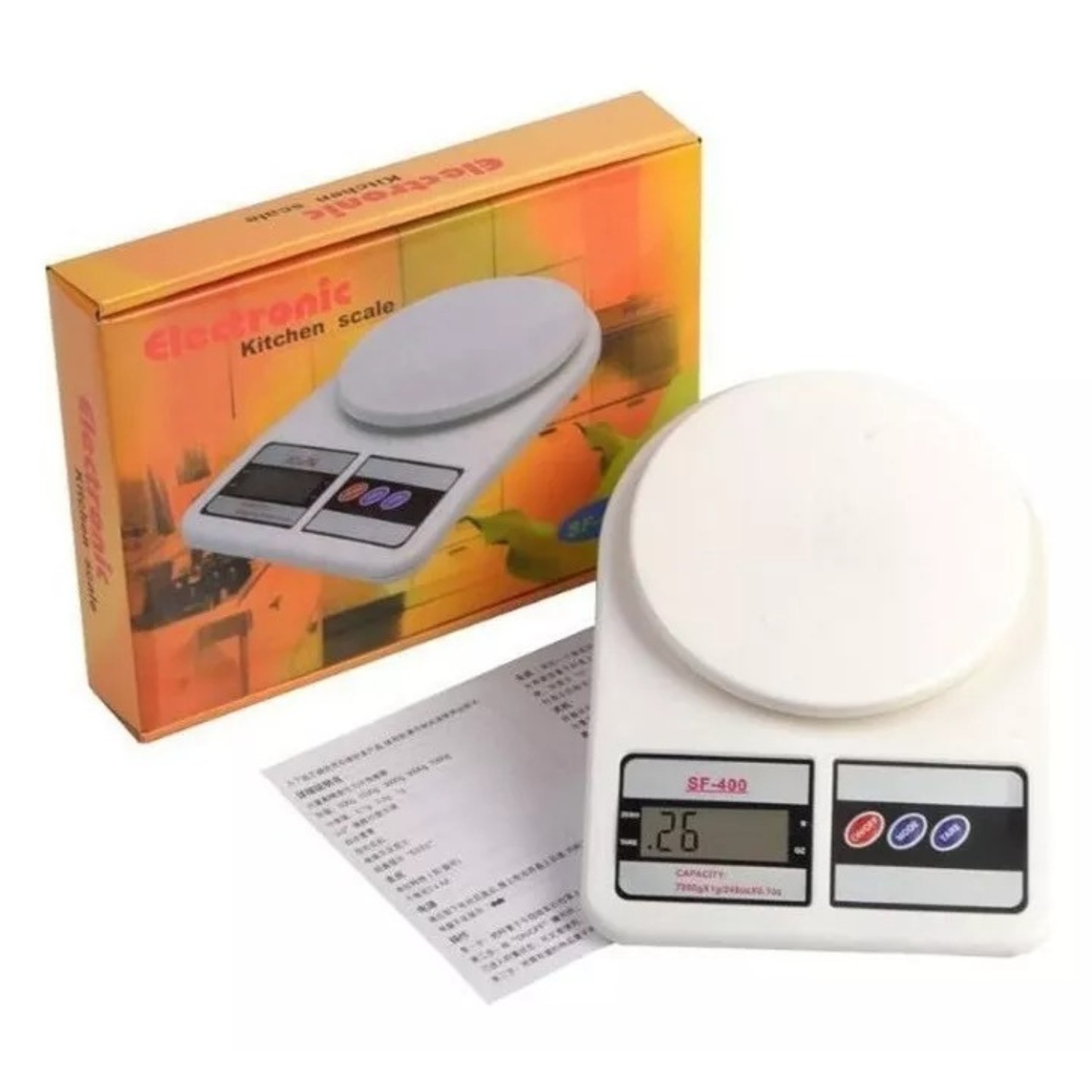 BALANZA PESA DIGITAL COCINA COMERCIO HASTA 10KG PANTALLA LCD - 8